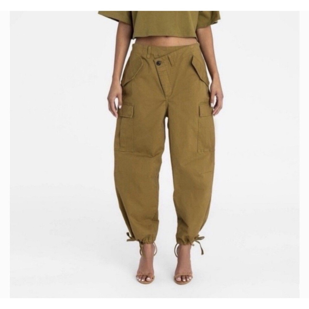 KBB by KAHLANA Women's Sz M Mid-Rise Straight Leg 'The Cargo Jogger'
